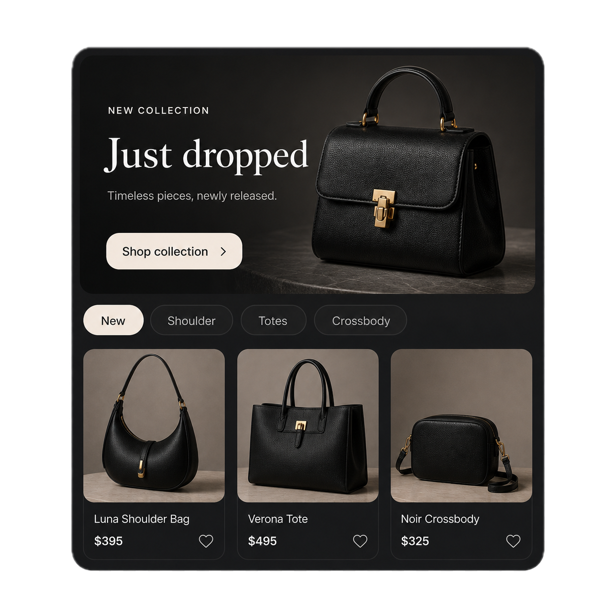 An iPhone screen showing a new MORA drop launching inside the app, with a sold-out countdown and an instant Add to Bag action.